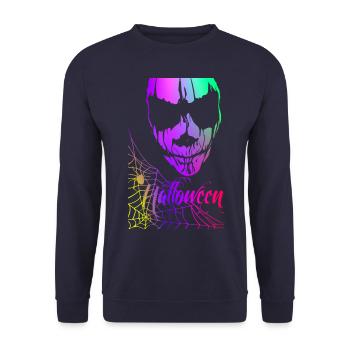 Scary Halloween – Rainbow - Unisex Sweatshirt - navy - Front - Alina (178cm) & Michal (187cm)