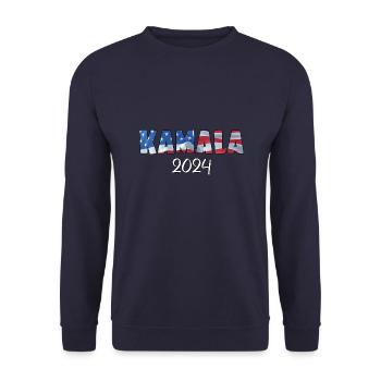 Kamala Harris 2024 For President - Unisex Sweatshirt - navy - Front - Alina (178cm) & Michal (187cm)