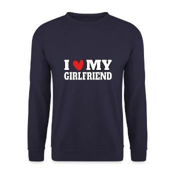 J’aime ma copine - Sweat-shirt Unisexe - marine - Devant - Alina (178cm) & Michal (187cm)