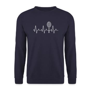 Heartbeat Tennis pour les joueurs de tennis - Sweat-shirt Unisexe - marine - Devant - Alina (178cm) & Michal (187cm)