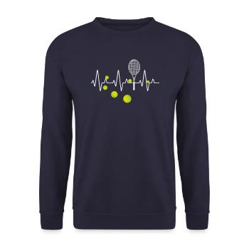 Heartbeat Tennis pour les joueurs de tennis - Sweat-shirt Unisexe - marine - Devant - Alina (178cm) & Michal (187cm)