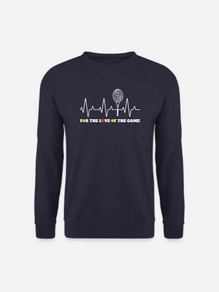 Herzschlag Tennis für Tennisspieler - Unisex Pullover - Navy