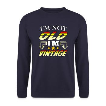 Je ne suis pas vieux, je suis vintage - Sweat-shirt Unisexe - marine - Devant - Alina (178cm) & Michal (187cm)