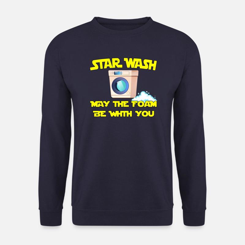 Star Wash - may the foam be with you - Unisex Pullover - Navy