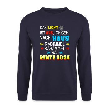 Rente 2024 - Kinderlied St. Martin - Unisex Pullover - Navy - Vorne - Alina (178cm) & Michal (187cm)