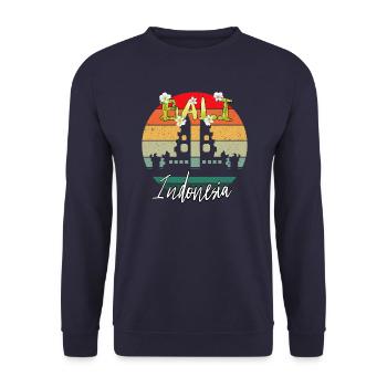 Bali - Indonesien - Unisex Pullover - Navy - Vorne - Alina (178cm) & Michal (187cm)