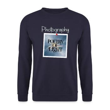 Photography is the poetry of light - Unisex Pullover - Navy - Vorne - Alina (178cm) & Michal (187cm)
