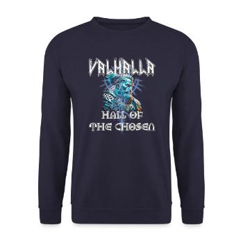 Valhalla - Hall of the chosen - Unisex Sweatshirt - navy - Front - Alina (178cm) & Michal (187cm)