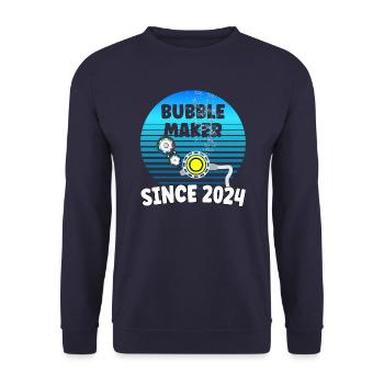 Bubblemaker Scuba Diving seit 2024 - Unisex Pullover - Navy - Vorne - Alina (178cm) & Michal (187cm)
