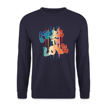 Free To Love - Unisex Sweatshirt - navy - Front - Alina (178cm) & Michal (187cm)