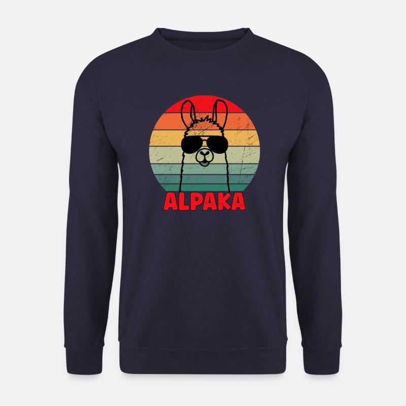 Cool Alpaca Design - Unisex Sweatshirt - navy