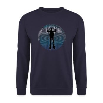 C’est toujours la saison de plongée quelque part - Sweat-shirt Unisexe - marine - Devant - Alina (178cm) & Michal (187cm)