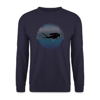 C’est toujours la saison de plongée quelque part - Sweat-shirt Unisexe - marine - Devant - Alina (178cm) & Michal (187cm)