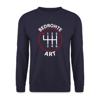 Endangered species - Internal combustion engine car design - Unisex Sweatshirt - navy - Front - Alina (178cm) & Michal (187cm)