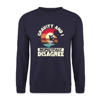 La gravité et moi ne sommes pas d’accord - Escalade Escalade Libre - Sweat-shirt Unisexe - marine - Devant - Alina (178cm) & Michal (187cm)