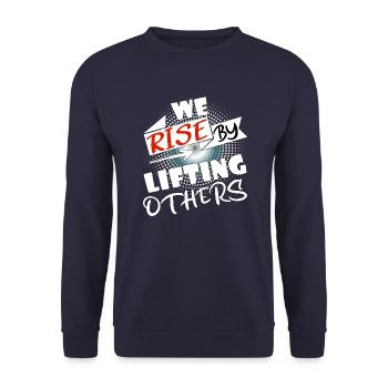 Nous nous élevons en élevant les autres - Sweat-shirt Unisexe - marine - Devant - Alina (178cm) & Michal (187cm)