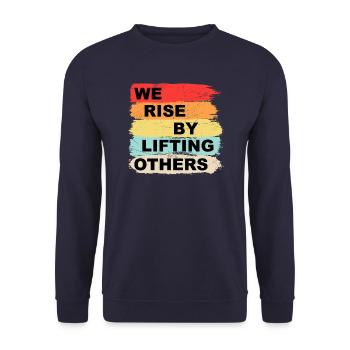 Nous nous élevons en élevant les autres - Sweat-shirt Unisexe - marine - Devant - Alina (178cm) & Michal (187cm)