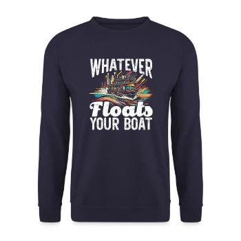 Whatever floats your boat - Unisex Pullover - Navy - Vorne - Alina (178cm) & Michal (187cm)