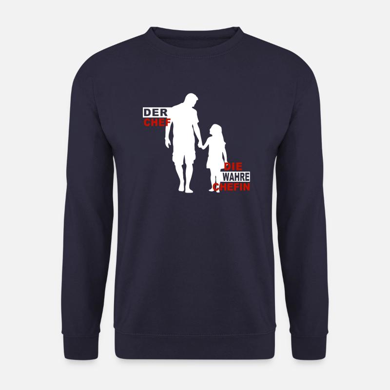 Der Chef die wahre Chefin Papa & Tochter - Unisex Pullover - Navy