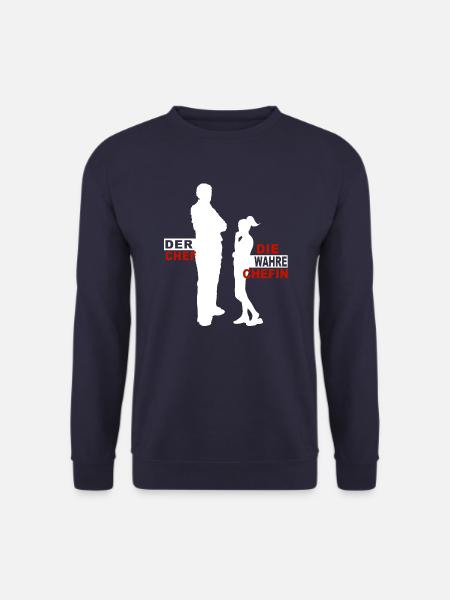 Der Chef die wahre Chefin Papa & Tochter - Unisex Pullover - Navy