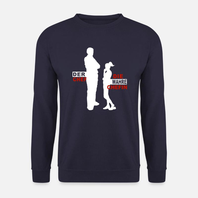 Der Chef die wahre Chefin Papa & Tochter - Unisex Pullover - Navy