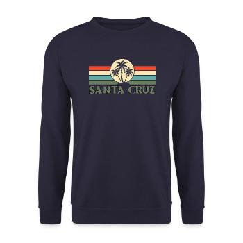 Santa Cruz, CA, California - Unisex Sweatshirt - navy - Front - Alina (178cm) & Michal (187cm)