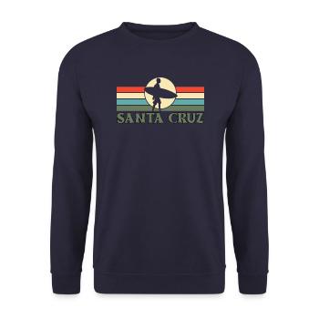 Santa Cruz CA Kalifornien - Unisex Pullover - Navy - Vorne - Alina (178cm) & Michal (187cm)