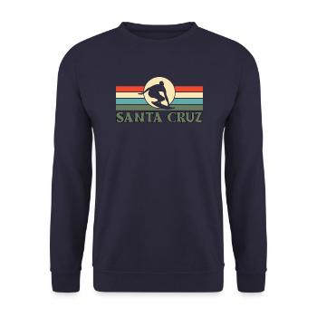 Santa Cruz, CA, California - Unisex Sweatshirt - navy - Front - Alina (178cm) & Michal (187cm)