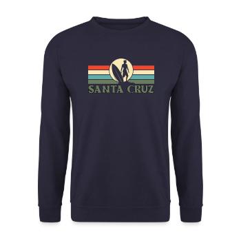 Santa Cruz, CA, California - Unisex Sweatshirt - navy - Front - Alina (178cm) & Michal (187cm)