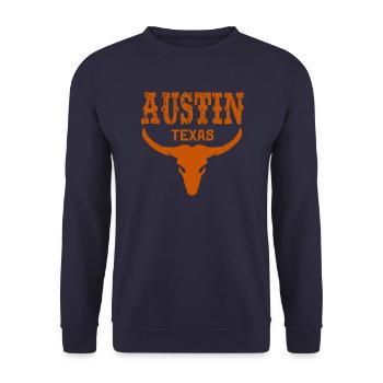 Austin, Texas - Sweat-shirt Unisexe - marine - Devant - Alina (178cm) & Michal (187cm)