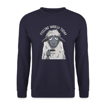 Feeling Woolly today - Unisex Pullover - Navy - Vorne - Alina (178cm) & Michal (187cm)