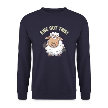 Ewe Got This - Unisex Sweatshirt - navy - Front - Alina (178cm) & Michal (187cm)