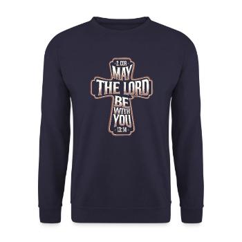 Que le Seigneur soit avec vous - Sweat-shirt Unisexe - marine - Devant - Alina (178cm) & Michal (187cm)