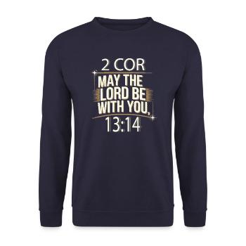 Que le Seigneur soit avec vous - Sweat-shirt Unisexe - marine - Devant - Alina (178cm) & Michal (187cm)
