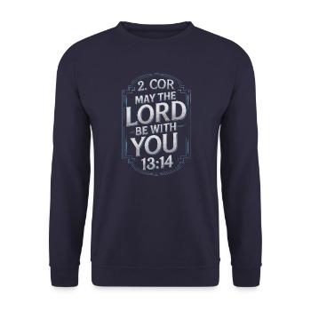 Que le Seigneur soit avec vous - Sweat-shirt Unisexe - marine - Devant - Alina (178cm) & Michal (187cm)