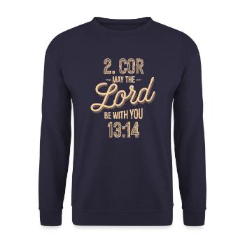 Que le Seigneur soit avec vous - Sweat-shirt Unisexe - marine - Devant - Alina (178cm) & Michal (187cm)