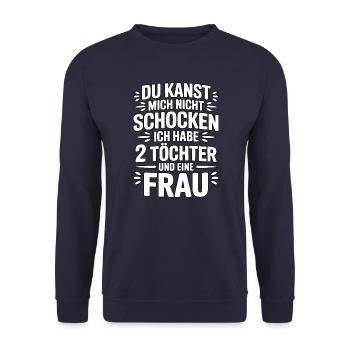 Tu ne peux pas me choquer - Nerfs d’acier - Sweat-shirt Unisexe - marine - Devant - Alina (178cm) & Michal (187cm)