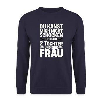 Tu ne peux pas me choquer - Nerfs d’acier - Sweat-shirt Unisexe - marine - Devant - Alina (178cm) & Michal (187cm)