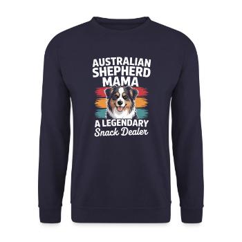 Berger australien Mama, marchand de snacks légendaire - Sweat-shirt Unisexe - marine - Devant - Alina (178cm) & Michal (187cm)