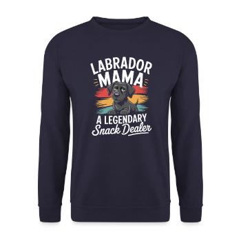 Labrador Mama Mama, marchande de collations légendaire - Sweat-shirt Unisexe - marine - Devant - Alina (178cm) & Michal (187cm)