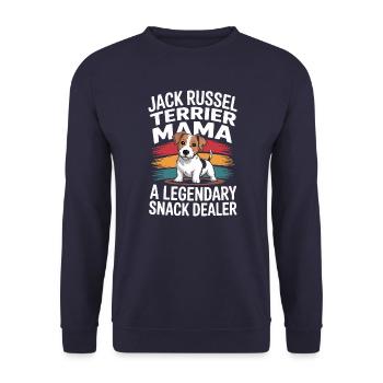 Jack Russel Mama, marchand de snacks légendaire - Sweat-shirt Unisexe - marine - Devant - Alina (178cm) & Michal (187cm)