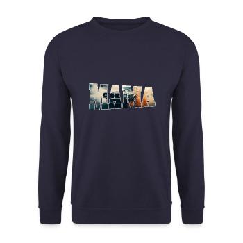 Racing Matching Family Race Car Pit Crew Mom - Unisex Sweatshirt - navy - Front - Alina (178cm) & Michal (187cm)
