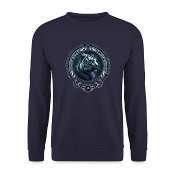 Tigre du Bengale roi tigre - Sweat-shirt Unisexe - marine - Devant - Alina (178cm) & Michal (187cm)