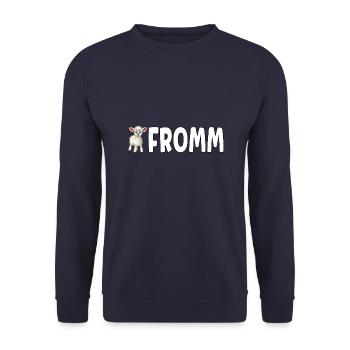 Lammfromm - You are innocent. ALWAYS! - Unisex Sweatshirt - navy - Front - Alina (178cm) & Michal (187cm)