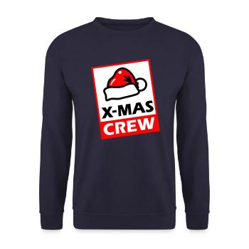 Christmas Crew XMAS Party - Unisex Sweatshirt - navy - Front - Alina (178cm) & Michal (187cm)