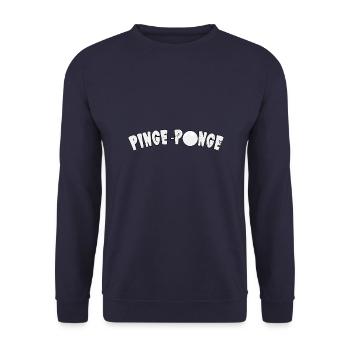 Table Tennis Pinge Ponge Table Tennis Player - Unisex Sweatshirt - navy - Front - Alina (178cm) & Michal (187cm)