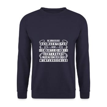 Freizeitpark Rollercoaster Achterbahn Freak - Unisex Pullover - Navy - Vorne - Alina (178cm) & Michal (187cm)
