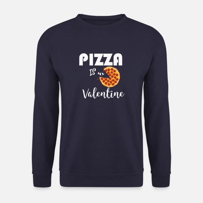 PIZZA Valentine Blanc - Sweat-shirt Unisexe - marine