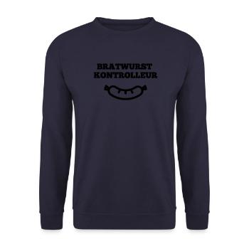 Bratwurst controller with bratwurst graphics - Unisex Sweatshirt - navy - Front - Alina (178cm) & Michal (187cm)