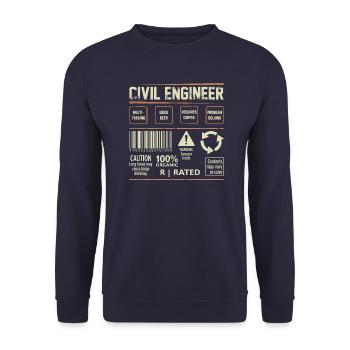 Civil engineer architect - Unisex Sweatshirt - navy - Front - Alina (178cm) & Michal (187cm)